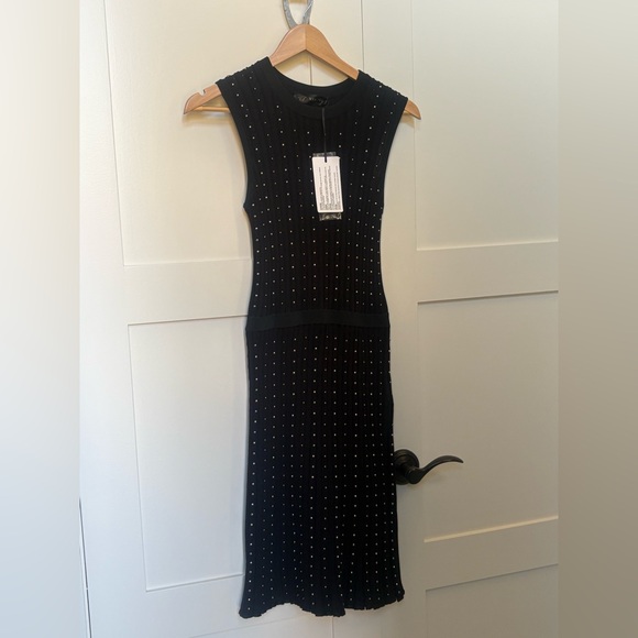 Versace Black Studded Midi Dress - Picture 1 of 5